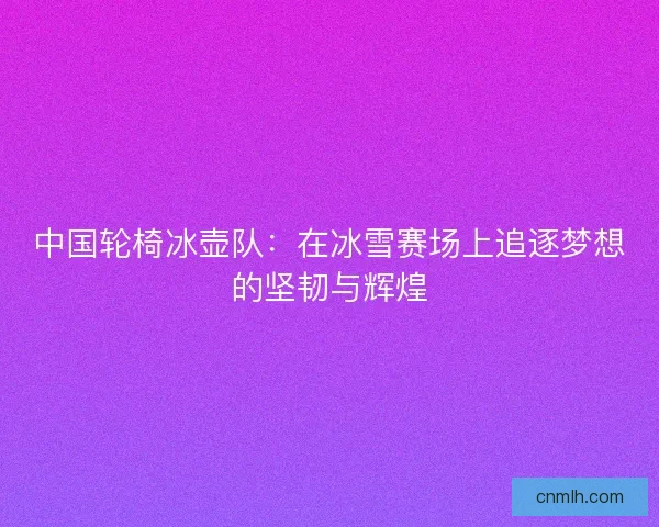 中国轮椅冰壶队：在冰雪赛场上追逐梦想的坚韧与辉煌